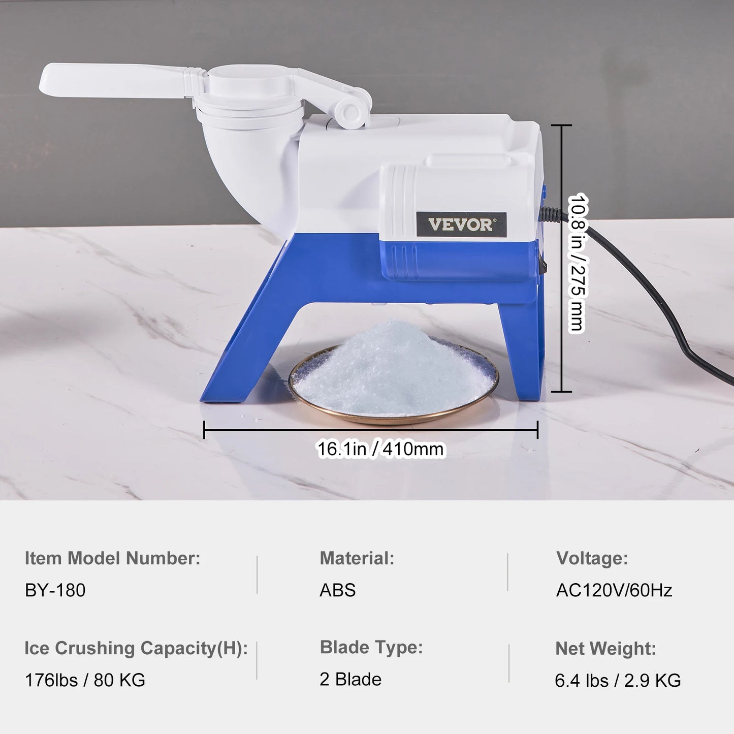 VEVOR Electric Snow Cone Machine for Home and Commercial Use