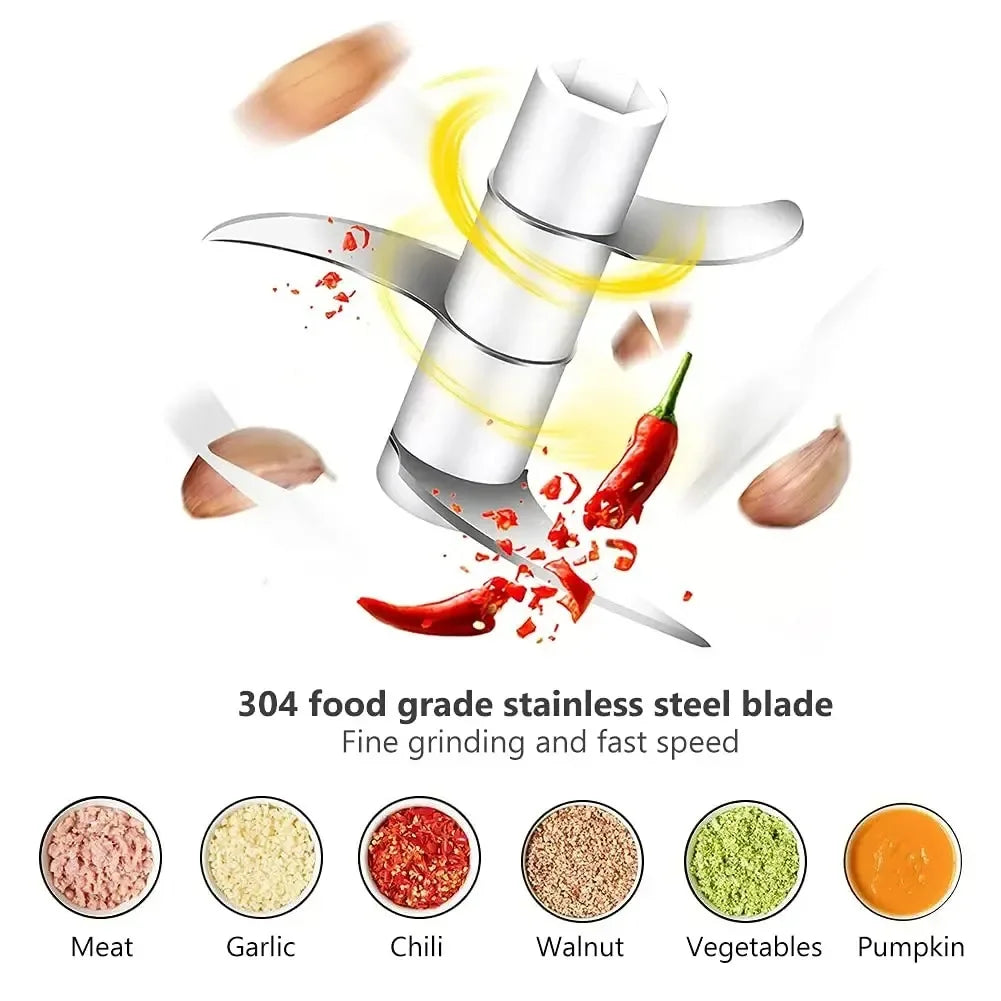 250ml Electric Garlic Chopper Meat Grinder and Vegetable Crusher Kitchen Tool