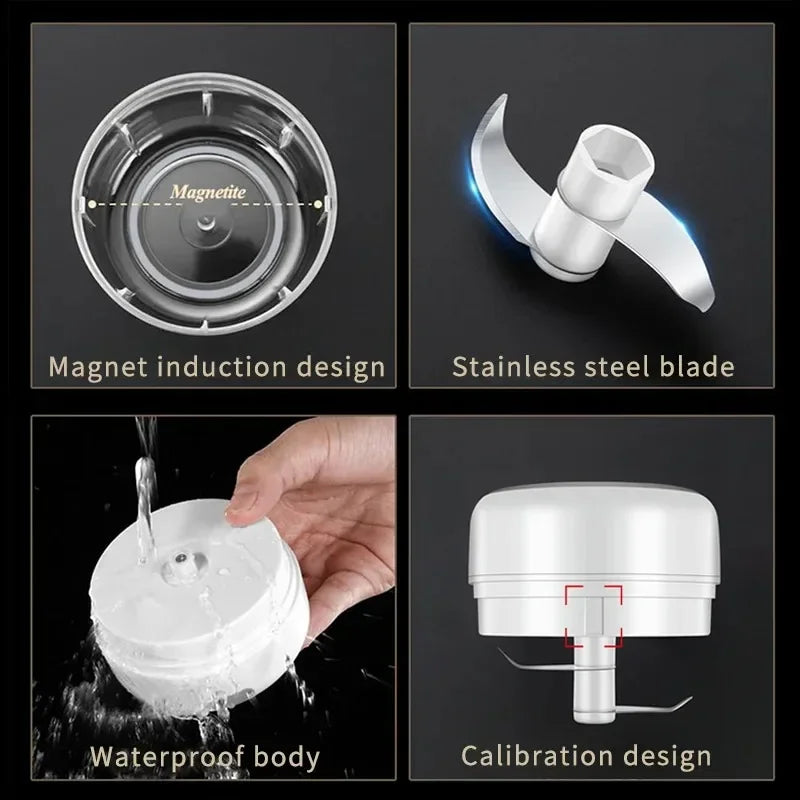 250ml Electric Garlic Chopper Meat Grinder and Vegetable Crusher Kitchen Tool