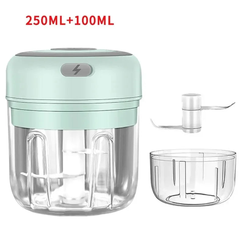 250ml Electric Garlic Chopper Meat Grinder and Vegetable Crusher Kitchen Tool